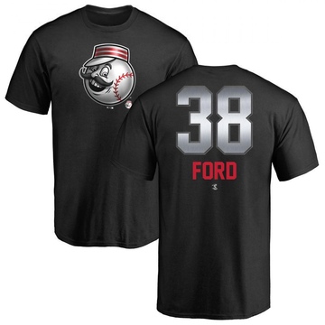 Men's Cincinnati Reds Mike Ford ＃38 Midnight Mascot T-Shirt - Black