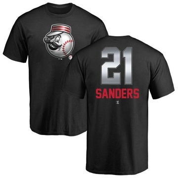 Men's Cincinnati Reds Reggie Sanders ＃21 Midnight Mascot T-Shirt - Black