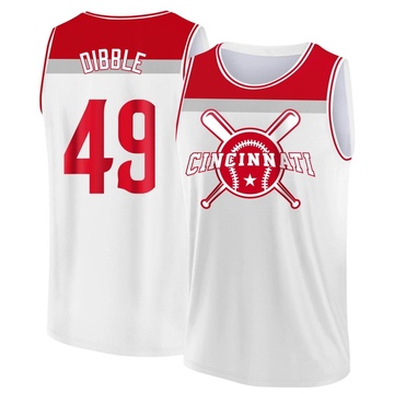 Men's Cincinnati Reds Rob Dibble ＃49 Legend Baseball Tank Top - White/Red