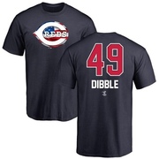 Men's Cincinnati Reds Rob Dibble ＃49 Name and Number Banner Wave T-Shirt - Navy