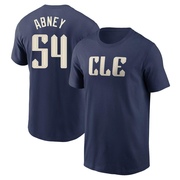 Men's Cleveland Guardians Alaska Abney ＃54 2024 City Connect T-Shirt - Navy