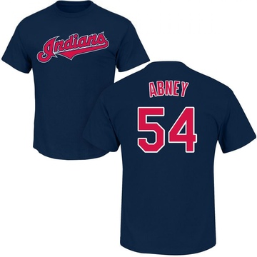 Men's Cleveland Guardians Alaska Abney ＃54 Roster Name & Number T-Shirt - Navy