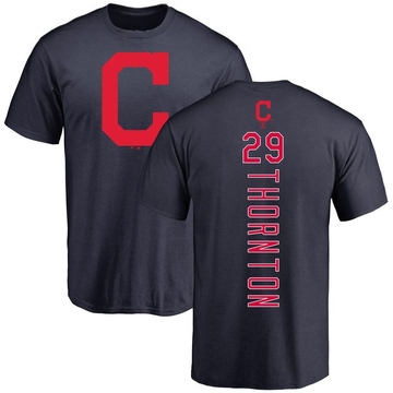 Men's Cleveland Guardians Andre Thornton ＃29 Backer T-Shirt - Navy