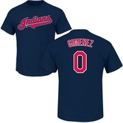 Men's Cleveland Guardians Andres Gimenez ＃0 Roster Name & Number T-Shirt - Navy