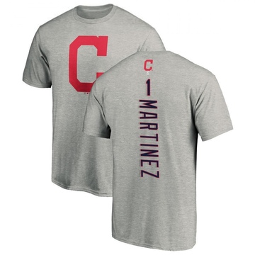 Men's Cleveland Guardians Angel Martinez ＃1 Backer T-Shirt Ash