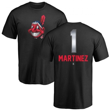 Men's Cleveland Guardians Angel Martinez ＃1 Midnight Mascot T-Shirt - Black