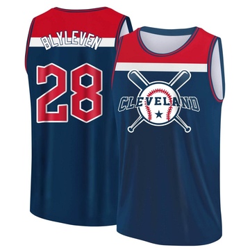 Men's Cleveland Guardians Bert Blyleven ＃28 Legend Baseball Tank Top - Navy/Red