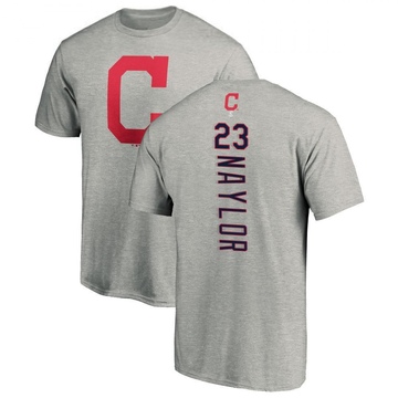 Men's Cleveland Guardians Bo Naylor ＃23 Backer T-Shirt Ash