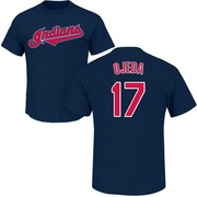 Men's Cleveland Guardians Bob Ojeda ＃17 Roster Name & Number T-Shirt - Navy