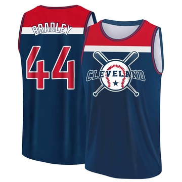 Men's Cleveland Guardians Bobby Bradley ＃44 Legend Baseball Tank Top - Navy/Red