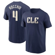 Men's Cleveland Guardians Brayan Rocchio ＃4 2024 City Connect T-Shirt - Navy