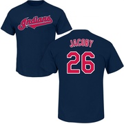 Men's Cleveland Guardians Brook Jacoby ＃26 Roster Name & Number T-Shirt - Navy