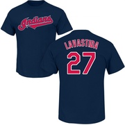 Men's Cleveland Guardians Bryan Lavastida ＃27 Roster Name & Number T-Shirt - Navy