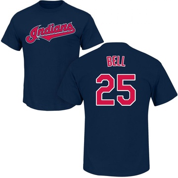 Men's Cleveland Guardians Buddy Bell ＃25 Roster Name & Number T-Shirt - Navy