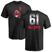 Men's Cleveland Guardians Connor Gillispie ＃61 Midnight Mascot T-Shirt - Black