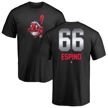 Men's Cleveland Guardians Daniel Espino ＃66 Midnight Mascot T-Shirt - Black