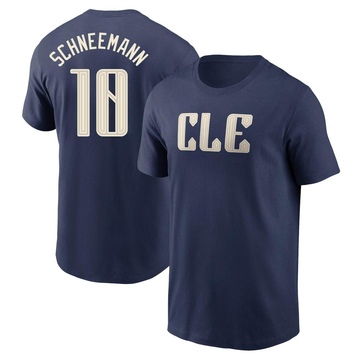 Men's Cleveland Guardians Daniel Schneemann ＃10 2024 City Connect T-Shirt - Navy