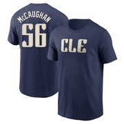 Men's Cleveland Guardians Darren McCaughan ＃56 2024 City Connect T-Shirt - Navy