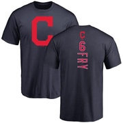 Men's Cleveland Guardians David Fry ＃6 Backer T-Shirt - Navy