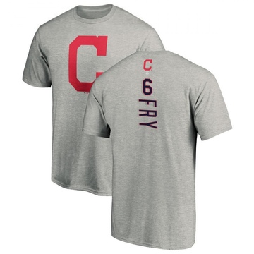 Men's Cleveland Guardians David Fry ＃6 Backer T-Shirt Ash