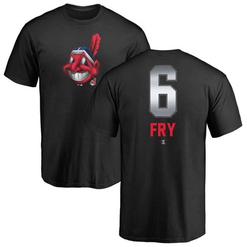 Men's Cleveland Guardians David Fry ＃6 Midnight Mascot T-Shirt - Black