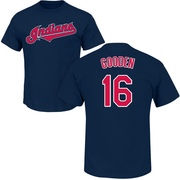 Men's Cleveland Guardians Dwight Gooden ＃16 Roster Name & Number T-Shirt - Navy