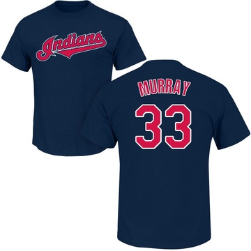 Men's Cleveland Guardians Eddie Murray ＃33 Roster Name & Number T-Shirt - Navy