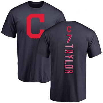 Men's Cleveland Guardians Jake Taylor ＃7 Backer T-Shirt - Navy