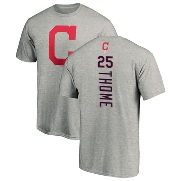 Men's Cleveland Guardians Jim Thome ＃25 Backer T-Shirt Ash