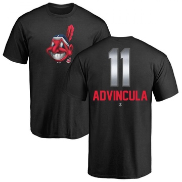 Men's Cleveland Guardians Jonah Advincula ＃11 Midnight Mascot T-Shirt - Black