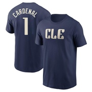 Men's Cleveland Guardians Jose Cardenal ＃1 2024 City Connect T-Shirt - Navy