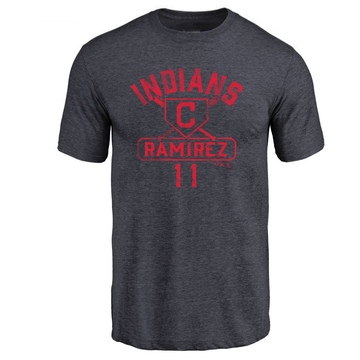 Men's Cleveland Guardians Jose Ramirez ＃11 Base Runner T-Shirt - Navy