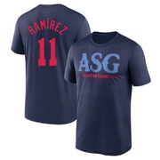 Men's Cleveland Guardians Jose Ramirez ＃11 Game 2024 All-Star Collection Legend T-Shirt - Navy