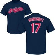 Men's Cleveland Guardians Keith Hernandez ＃17 Roster Name & Number T-Shirt - Navy