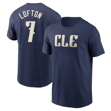 Men's Cleveland Guardians Kenny Lofton ＃7 2024 City Connect T-Shirt - Navy