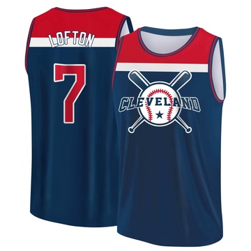 Men's Cleveland Guardians Kenny Lofton ＃7 Legend Baseball Tank Top - Navy/Red