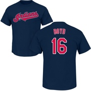 Men's Cleveland Guardians Matthew Boyd ＃16 Roster Name & Number T-Shirt - Navy