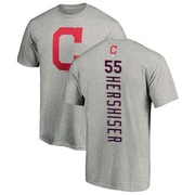 Men's Cleveland Guardians Orel Hershiser ＃55 Backer T-Shirt Ash