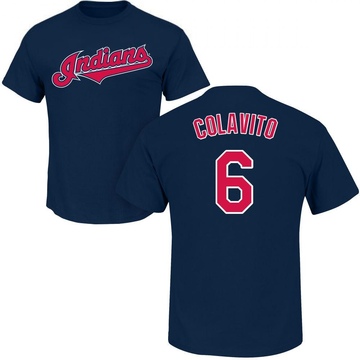 Men's Cleveland Guardians Rocky Colavito ＃6 Roster Name & Number T-Shirt - Navy