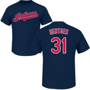 Men's Cleveland Guardians Sam Hentges ＃31 Roster Name & Number T-Shirt - Navy