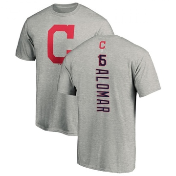 Men's Cleveland Guardians Sandy Alomar ＃15 Backer T-Shirt Ash