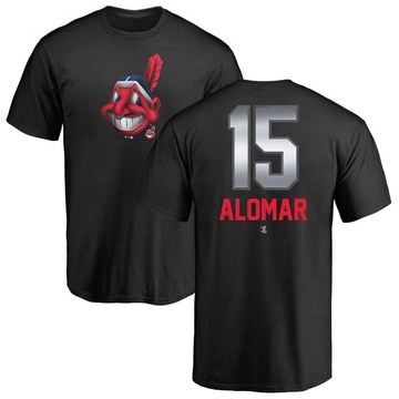 Men's Cleveland Guardians Sandy Alomar ＃15 Midnight Mascot T-Shirt - Black