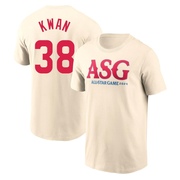 Men's Cleveland Guardians Steven Kwan ＃38 Game 2024 All-Star Collection Legend T-Shirt - Cream