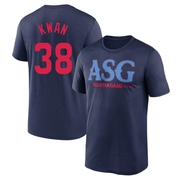 Men's Cleveland Guardians Steven Kwan ＃38 Game 2024 All-Star Collection Legend T-Shirt - Navy