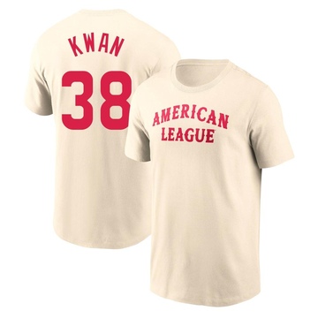 Men's Cleveland Guardians Steven Kwan ＃38 Game American League 2024 All-Star Team T-Shirt - Cream