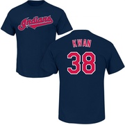 Men's Cleveland Guardians Steven Kwan ＃38 Roster Name & Number T-Shirt - Navy