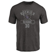 Men's Colorado Rockies Aaron Schunk ＃30 Base Runner T-Shirt - Black