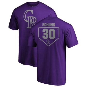 Men's Colorado Rockies Aaron Schunk ＃30 RBI T-Shirt - Purple