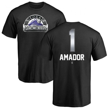 Men's Colorado Rockies Adael Amador ＃1 Midnight Mascot T-Shirt - Black