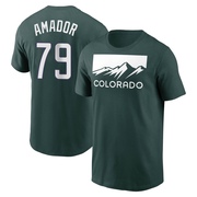 Men's Colorado Rockies Adael Amador ＃79 2022 City Connect Name & Number T-Shirt - Green